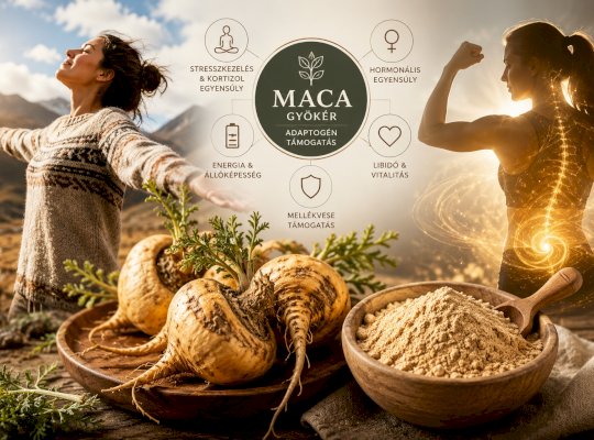 Maca gyökér: -adaptogén támogatás